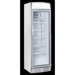 Chłodziarka na napoje Coolhead 1 drzwiowa z drzwiami szklanymi panel reklamowy biała 595x635x1960 Wariant podstawowy