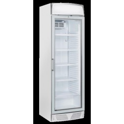 Chłodziarka na napoje Coolhead 1 drzwiowa z drzwiami szklanymi panel reklamowy biała 595x670x1960 Wariant podstawowy