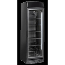 Chłodziarka na napoje Coolhead 1 drzwiowa z drzwiami szklanymi panel reklamowy czarna 595x670x1960 Wariant podstawowy