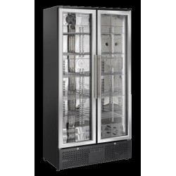 Chłodziarka na napoje Coolhead 2 drzwiowa z drzwiami szklanymi  czarna 900x558x1800 Wariant podstawowy
