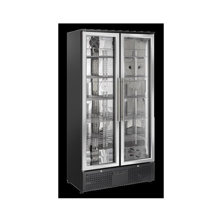 Chłodziarka na napoje Coolhead 2 drzwiowa z drzwiami szklanymi  czarna 900x558x1800 Wariant podstawowy