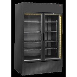 Chłodziarka na napoje Coolhead 2 drzwiowa z drzwiami szklanymi czarna 1200x770x2030 Wariant podstawowy