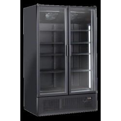 Chłodziarka na napoje Coolhead 2 drzwiowa z drzwiami szklanymi czarna 1200x791x2035 Wariant podstawowy