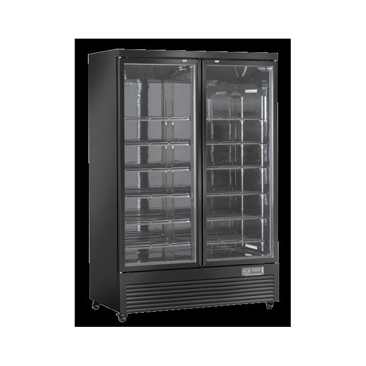 Chłodziarka na napoje Coolhead 2 drzwiowa z drzwiami szklanymi czarna 1253x740x2040 Wariant podstawowy