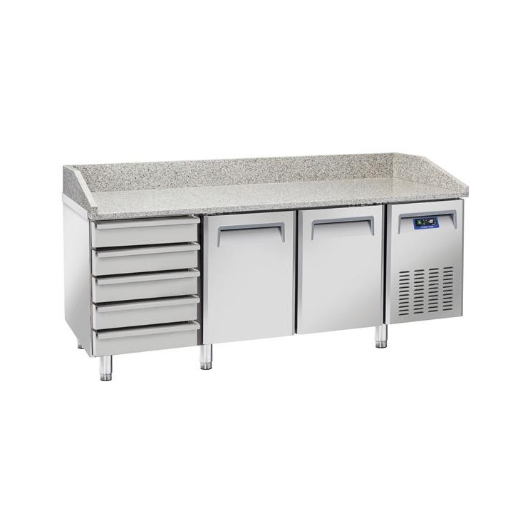 Stół chłodniczy do pizzy Coolhead 2 drzwiowy + 5 szuflad Stół chłodniczy do pizzy Coolhead 2 drzwiowy + 5 szuflad
