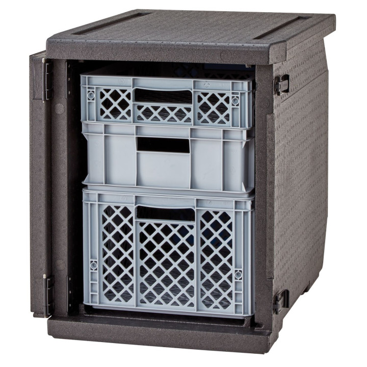 Pojemnik termoizolacyjny Cam GoBox ładowany od przodu, na pojemniki 600x400 mm, bez prowadnic, Cambro, 155 l, bez prowadnic, 155