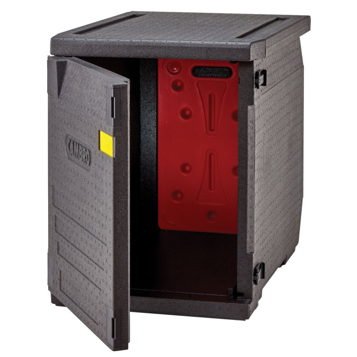 Pojemnik termoizolacyjny Cam GoBox ładowany od przodu, na pojemniki 600x400 mm, bez prowadnic, Cambro, 155 l, bez prowadnic, 155