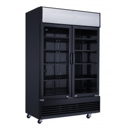 Witryna chłodnicza przeszklona czarna 800L LG 800 BLACK