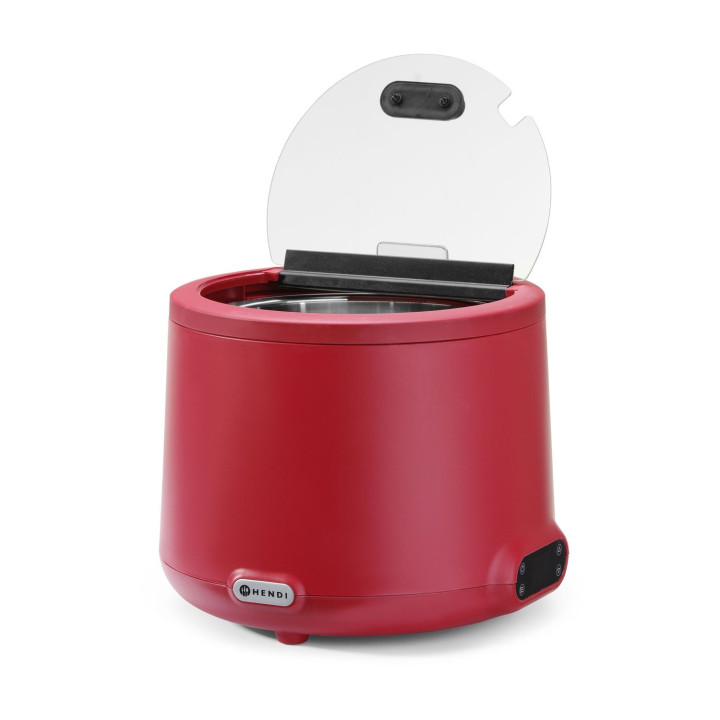 Kociołek do zupy UNIQ, HENDI, 8L, czerwony, 220-240V/500W, ⌀365x(H)325mm