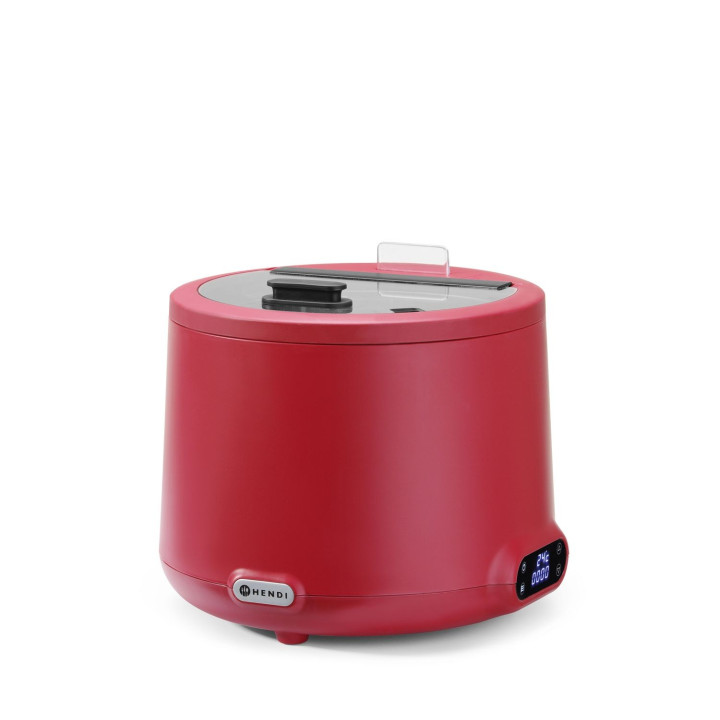 Kociołek do zupy UNIQ, HENDI, 8L, czerwony, 220-240V/500W, ⌀365x(H)325mm