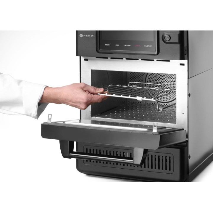 Piec konwekcyjno-mikrofalowy CombiTurbo , HENDI, 18L, czarny, 230V/3000W, 402x735x(H)608mm