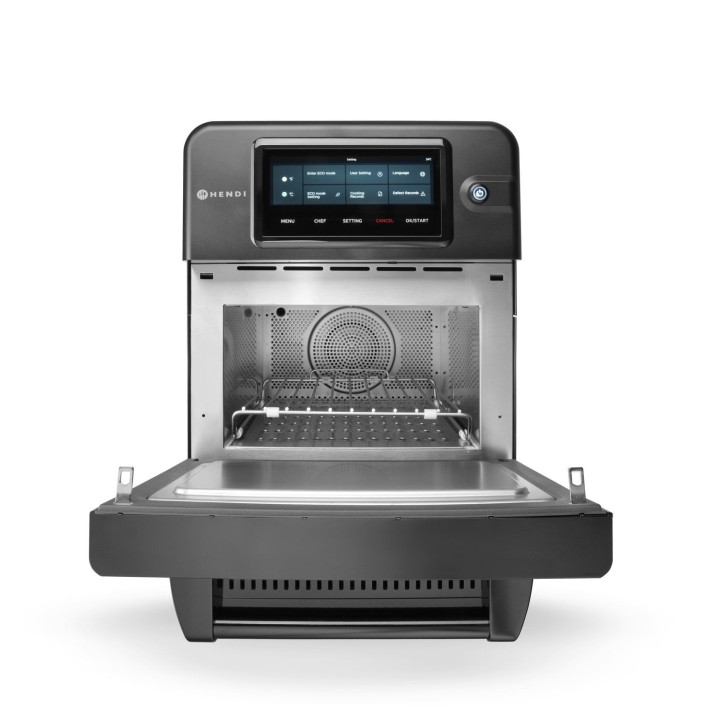 Piec konwekcyjno-mikrofalowy CombiTurbo , HENDI, 18L, czarny, 230V/3000W, 402x735x(H)608mm