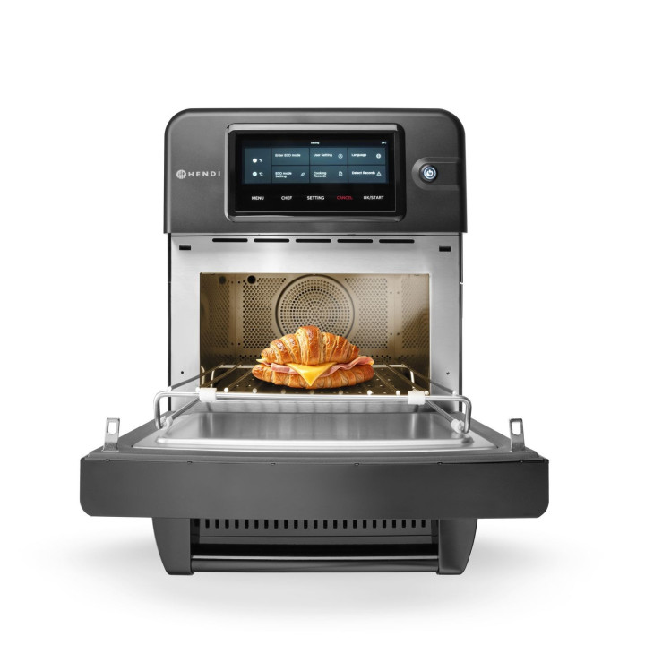 Piec konwekcyjno-mikrofalowy CombiTurbo , HENDI, 18L, czarny, 230V/3000W, 402x735x(H)608mm