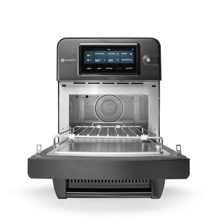 Piec konwekcyjno-mikrofalowy CombiTurbo , HENDI, 18L, czarny, 230V/3000W, 402x735x(H)608mm