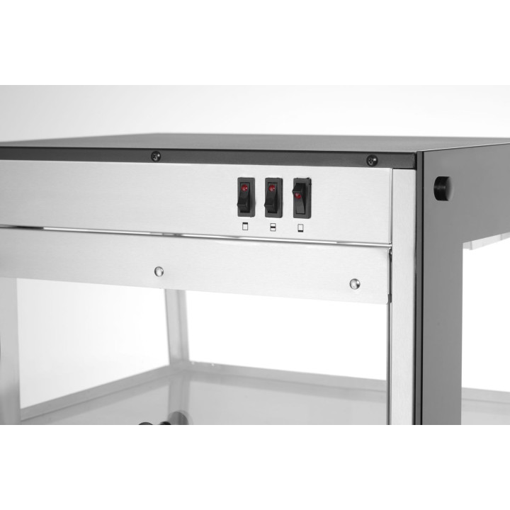 Witryna grzewcza nastawna, HENDI, czarny, 220-240V/500W, 472x447x(H)775mm