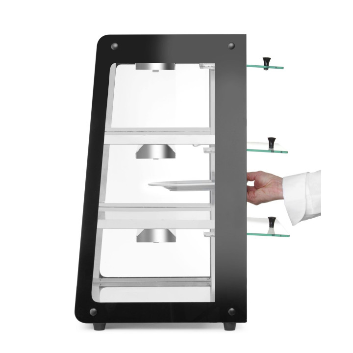 Witryna grzewcza nastawna, HENDI, czarny, 220-240V/500W, 472x447x(H)775mm