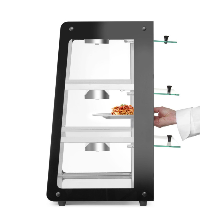 Witryna grzewcza nastawna, HENDI, czarny, 220-240V/500W, 472x447x(H)775mm