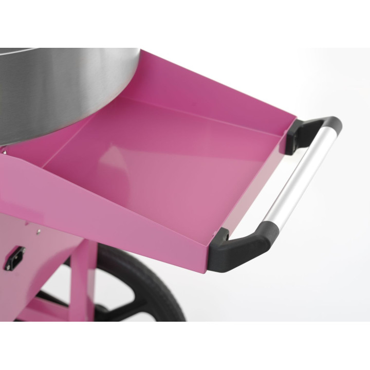 Urządzenie do waty cukrowej z wózkiem, HENDI, Pastelowy różowy, 220-240V/1130W, 948x520x(H)914mm