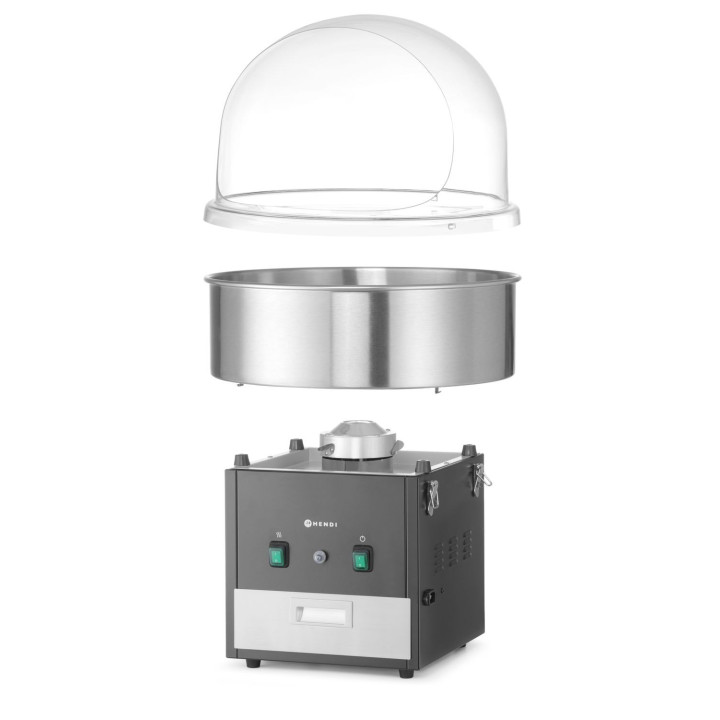 Urządzenie do waty cukrowej, HENDI, czarny, 220-240V/1130W, 520x520x(H)503mm