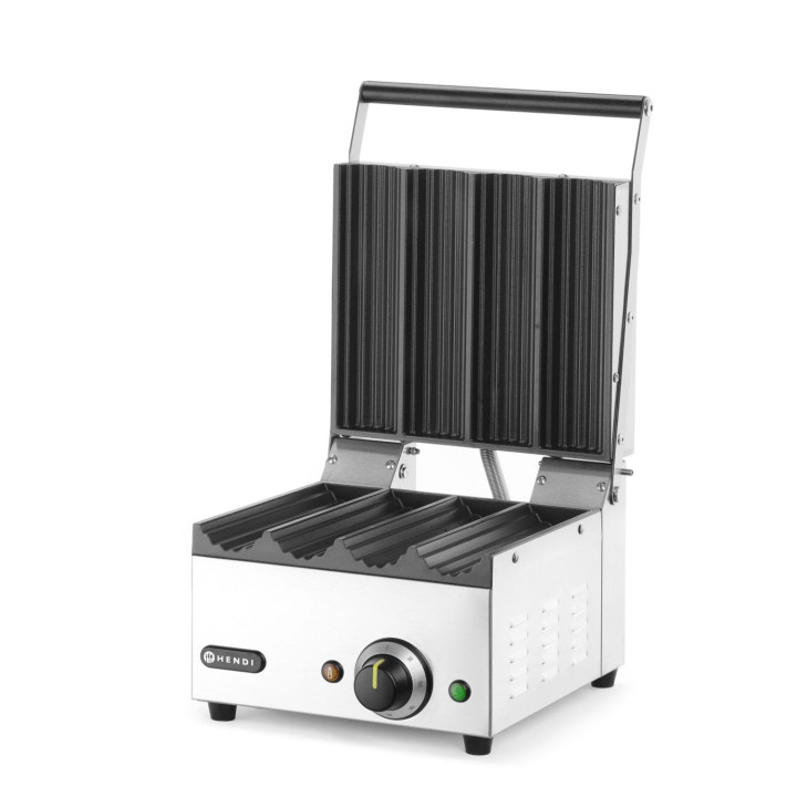 Grill kontaktowy Hot-Dog Panini, HENDI, 220-240V/1800W, 385x285x(H)254mm