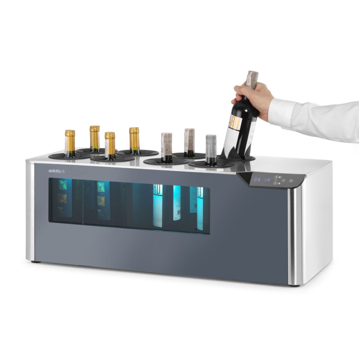 Chłodziarka do wina nastawna dwustrefowa, Cellar, Arktic, czarny, 220-240V/60W, 800x350x(H)293mm