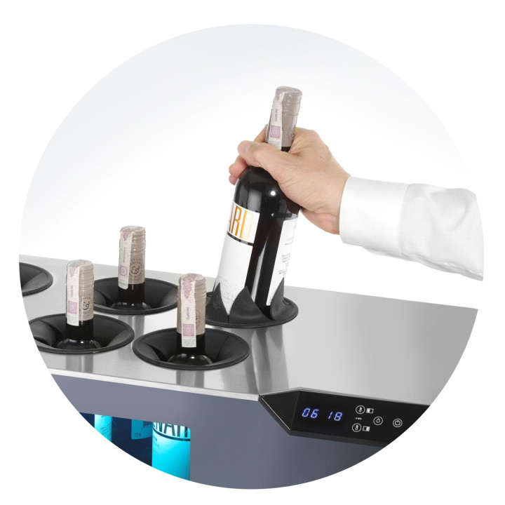 Chłodziarka do wina nastawna dwustrefowa, Cellar, Arktic, czarny, 220-240V/60W, 800x350x(H)293mm