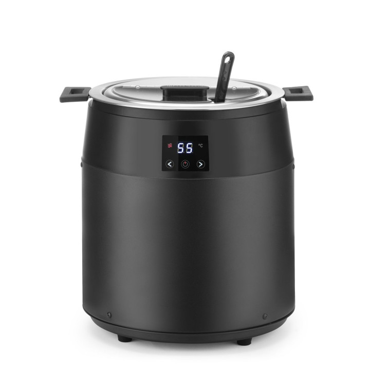 Kociołek do zupy Waterless, 10l, HENDI, 10L, czarny, 220-240V/450W, ⌀330x(H)398mm