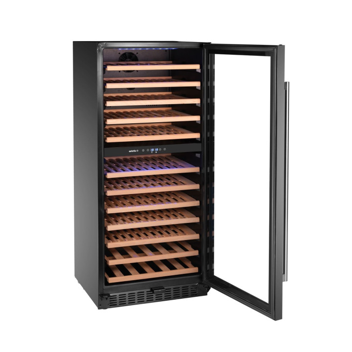 Lodówka do wina, 2-strefowa, 124 butelki, Arktic, 265L, czarny, 569x595x(H)1397mm