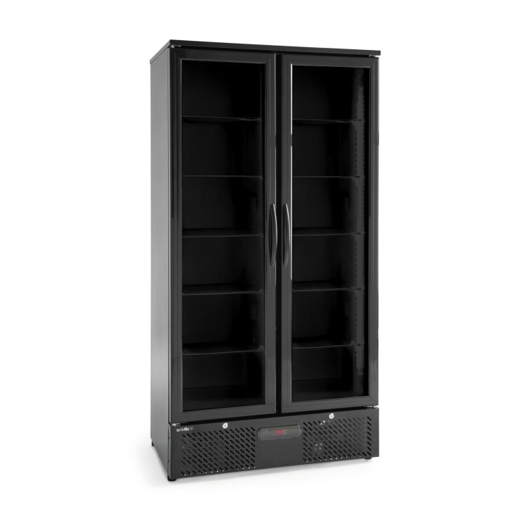 Lodówka barowa 2-drzwiowa, Arktic, 384L, czarny, 220-240V/365W, 900x530x(H)1820mm