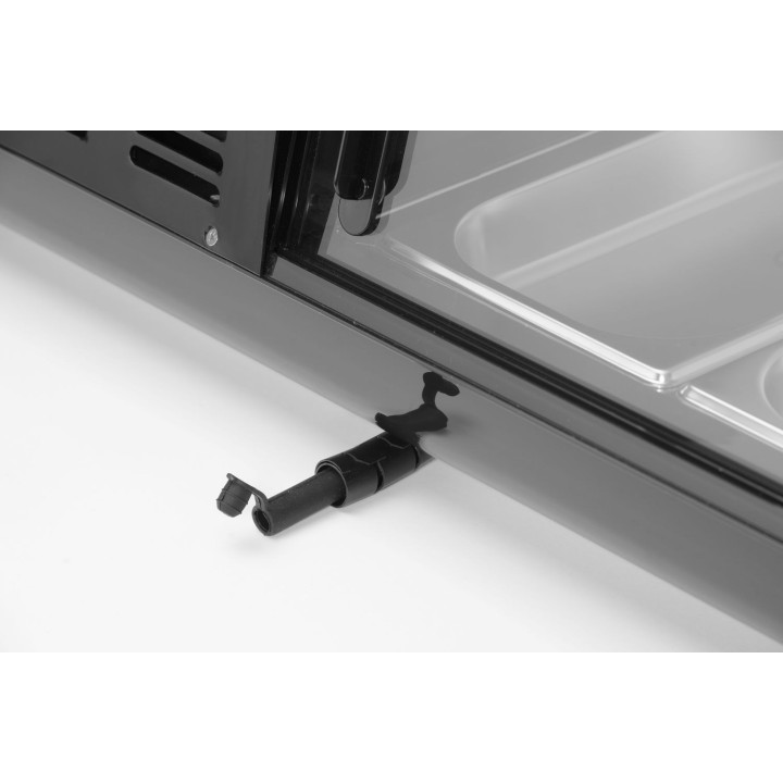 Witryna chłodnicza do sushi, Arktic, W zestawie pojemniki: 4x GN 1/3 (H) 40 mm., GN 1/3, czarny, 220-240V/190W, 1177x426x(H)296m