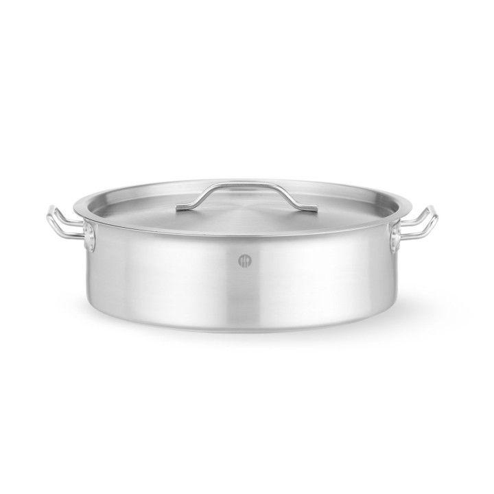 Garnek niski z pokrywką, HENDI, 15,8L, ⌀380x(H)139mm, Okrągły