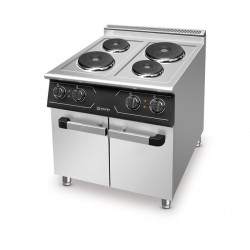 Kuchnia elektryczna 4 pola  2x2 kW+2x 2,6 kW okrągłe z szafką