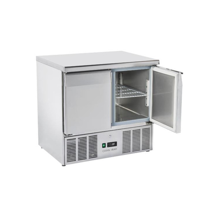 Stół chłodniczy sałatkowy blatem Coolhead 2 drzwiowy GN1/1 inox 900x700x880 Wariant podstawowy