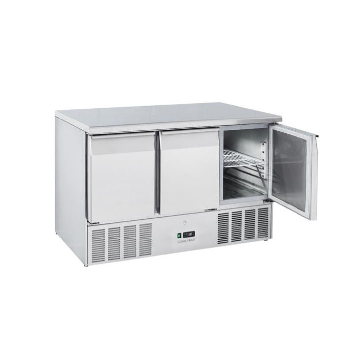 Stół chłodniczy sałatkowy blatem Coolhead 3 drzwiowy GN1/1 inox 1365x700x880 Wariant podstawowy