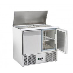 Stół chłodniczy sałatkowy Coolhead 2 drzwiowy 2 x GN1/1 + 2 x GN1/4 z pokrywą uchylną Wariant podstawowy