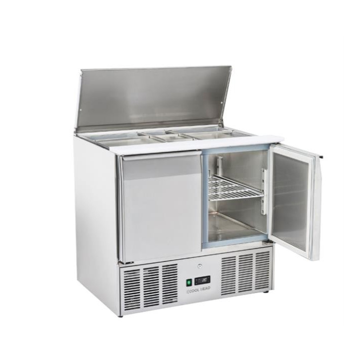 Stół chłodniczy sałatkowy Coolhead 2 drzwiowy 2 x GN1/1 + 2 x GN1/4 z pokrywą uchylną Wariant podstawowy