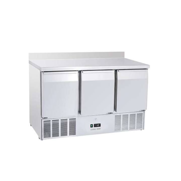Stół chłodniczy sałatkowy Coolhead 3 drzwiowy z blatem roboczym zrantem 100mm Wariant podstawowy