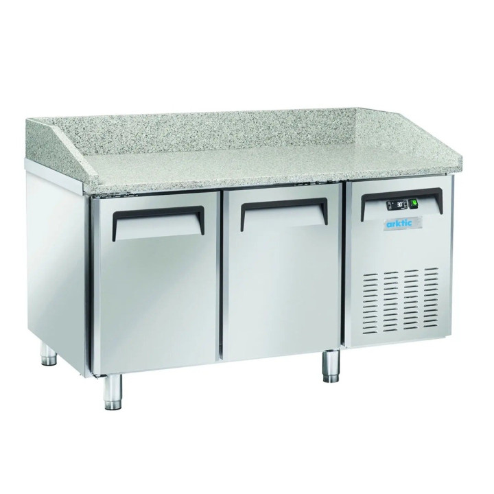 Stół chłodniczy do pizzy 2-drzwiowy, Arctic, 600x400, 128L, 220-240V/210W, 1500x800x(H)1040mm