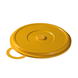 Pokrywka syntetyczna żółta do talerza obiadowego z uchwytem