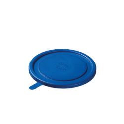 Pokrywka syntetyczna niebieska z uchwytem na miseczkę do zupy, sałatkę, deser