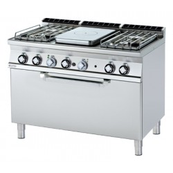 TPF4-712 GE/P ﻿﻿﻿Kuchnia żeliwna gazowa z piekarnikiem elektrycznym