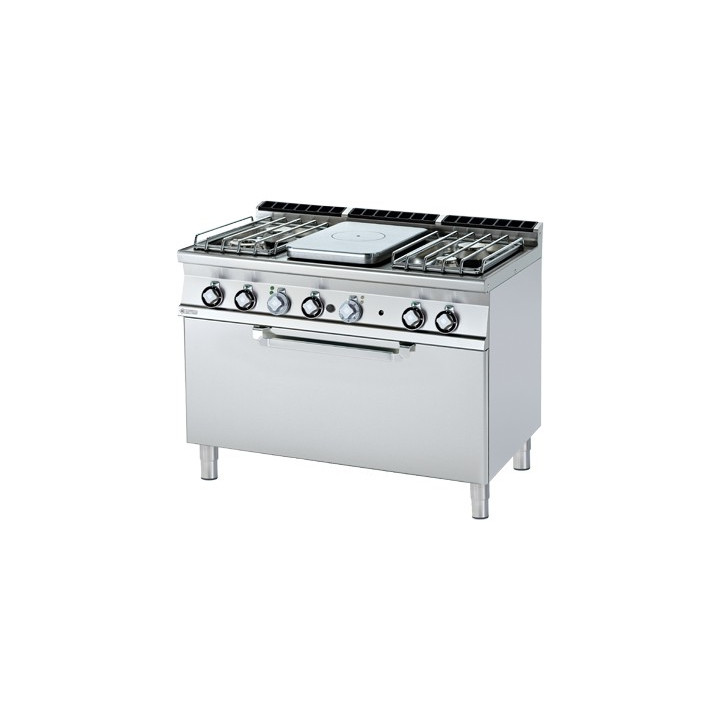 TPF4-712 GE/P ﻿﻿﻿Kuchnia żeliwna gazowa z piekarnikiem elektrycznym