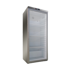 DRR 600GSS ﻿Szafa chłodnicza - 570 l, nierdzewna, przeszklone drzwi