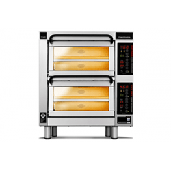 PM 402ED-2 Piec do pizzy 2-komorowy sterowany elektronicznie 4x⌀25 cm - 4 piętra | CounterTop 400 Pizza Master