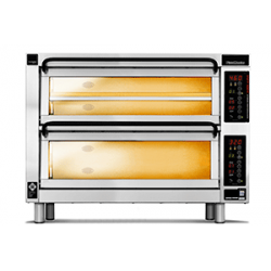 PM 402ED-DW Piec do pizzy 2-komorowy sterowany elektronicznie 8x⌀25 cm - 2 piętra | CounterTop 400 Pizza Master