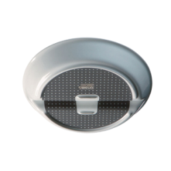 Talerz porcelanowy obiadowy, dzielony, z powłoką do indukcji