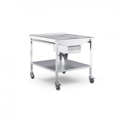 Stół na kółkach ze stali nierdzewnej