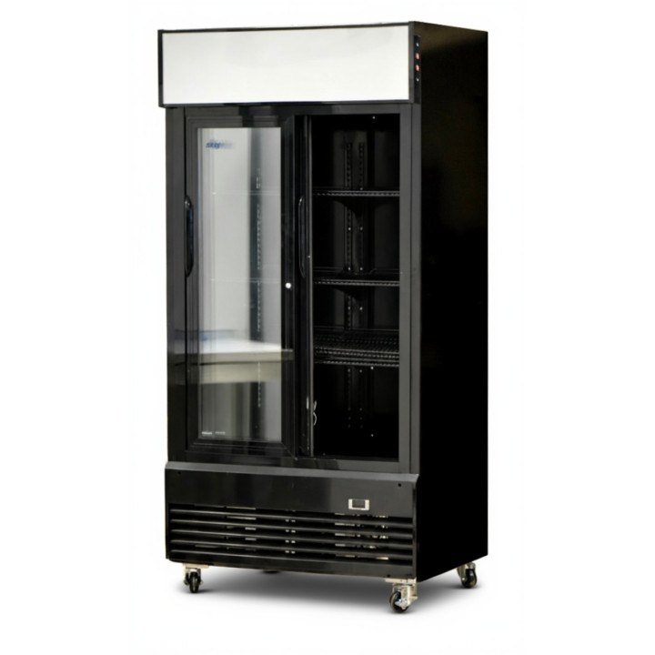 Szafa chłodnicza przeszklona czarny 1000L Szron LG 1000S BLACK