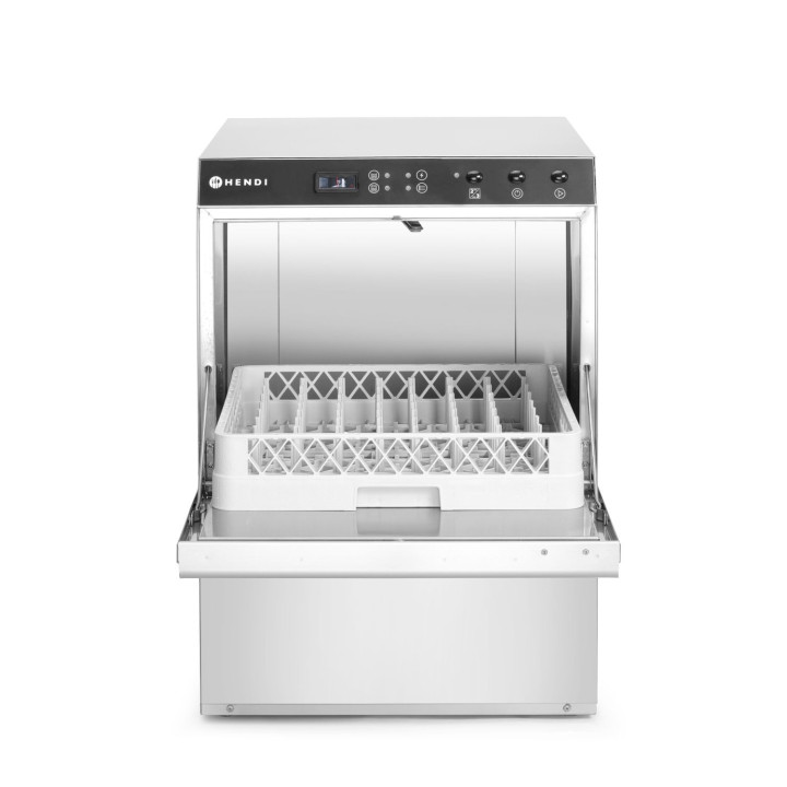 Zmywarka 50x50 Doppio pompa spustowa, 2 dozowniki, HENDI, 230V/400V 2 cykle mycia