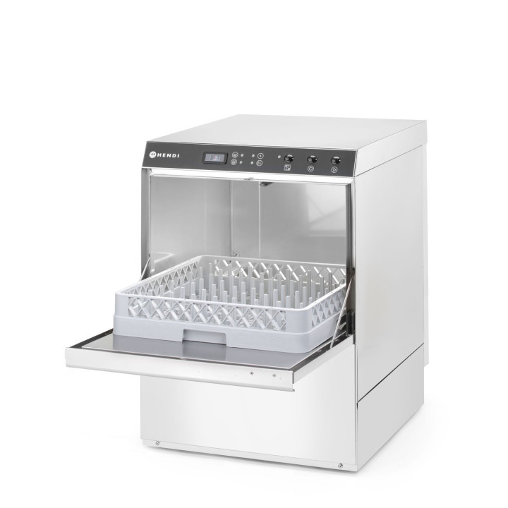 Zmywarka 50x50 Doppio pompa spustowa, 2 dozowniki, HENDI, 230V/400V 2 cykle mycia